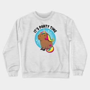 It's party time Capybara Unicorn Crewneck Sweatshirt